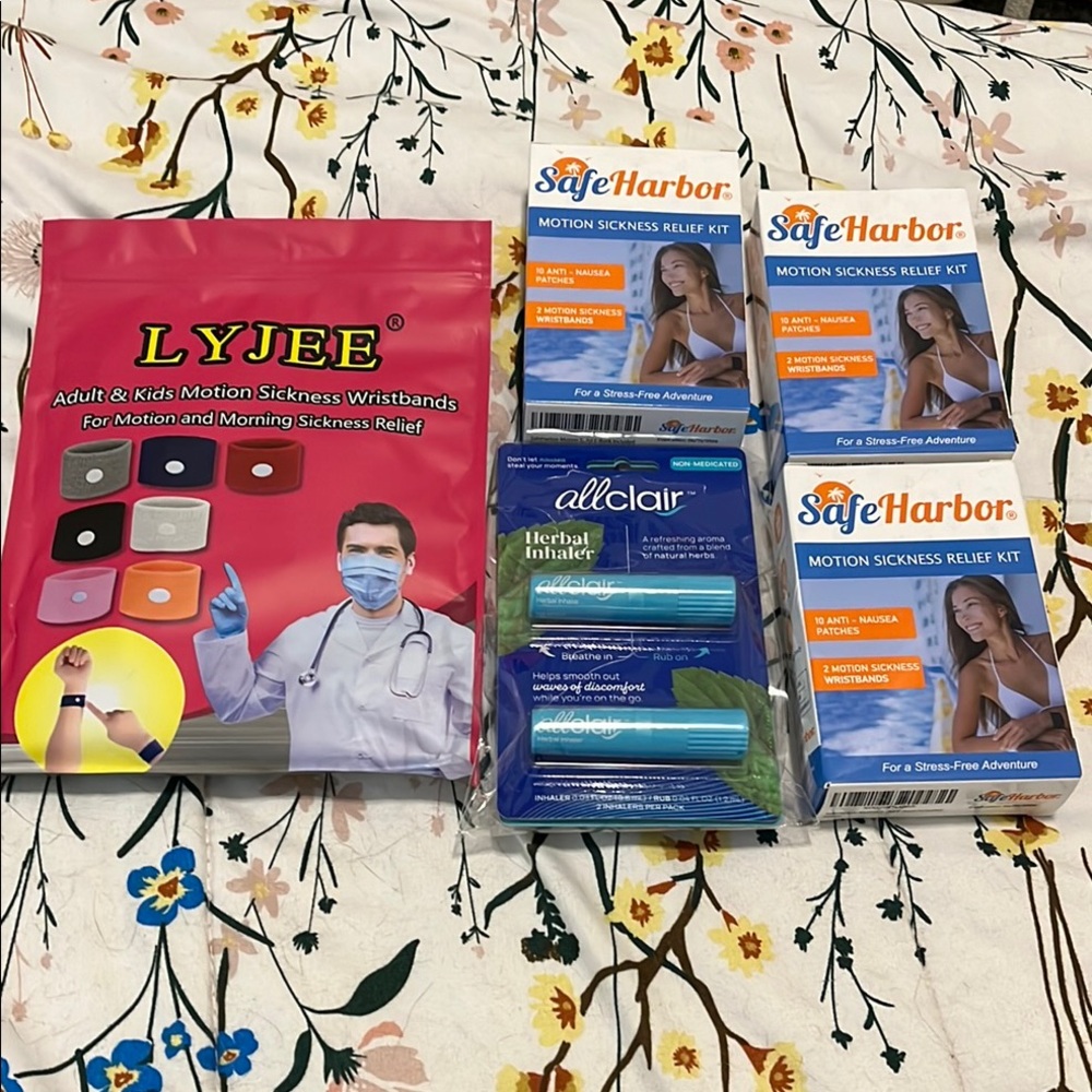 Motion Sickness Relief Wristbands and Kits